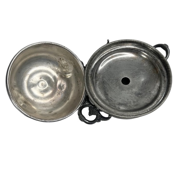 Antique Silver Metal MFG Co Silver Plate Dome Butter Warmer - Picture 4 of 11